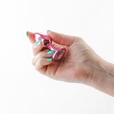 Rear Assets - Small - Pink - 7.1 cm Small Metal Butt Plug with Round Gem Base > Anal Range > Jewel Butt Plugs